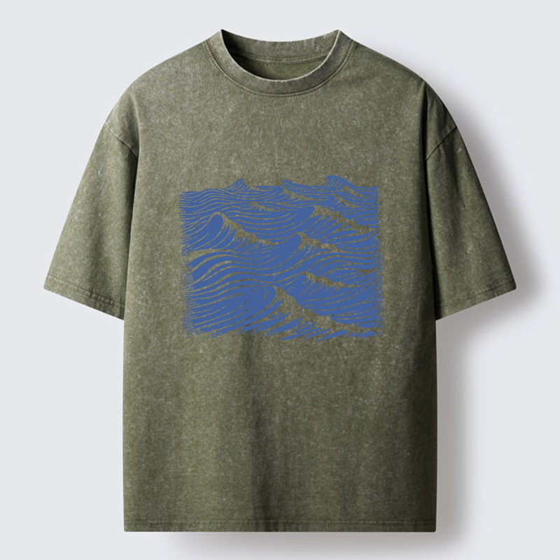 Tokyo-Tiger Vintage Ocean Sea Washed T-Shirt
