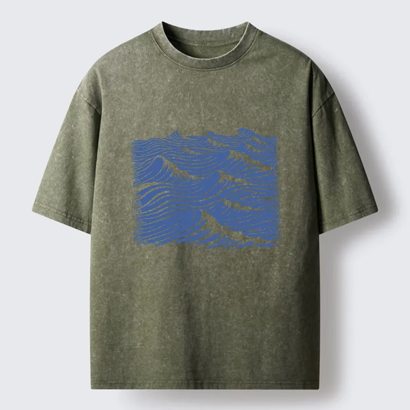 Tokyo-Tiger Vintage Ocean Sea Washed T-Shirt
