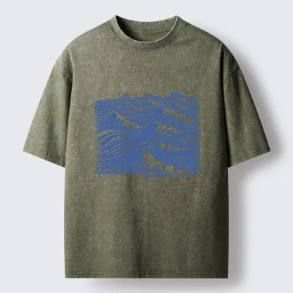 Tokyo-Tiger Vintage Ocean Sea Washed T-Shirt