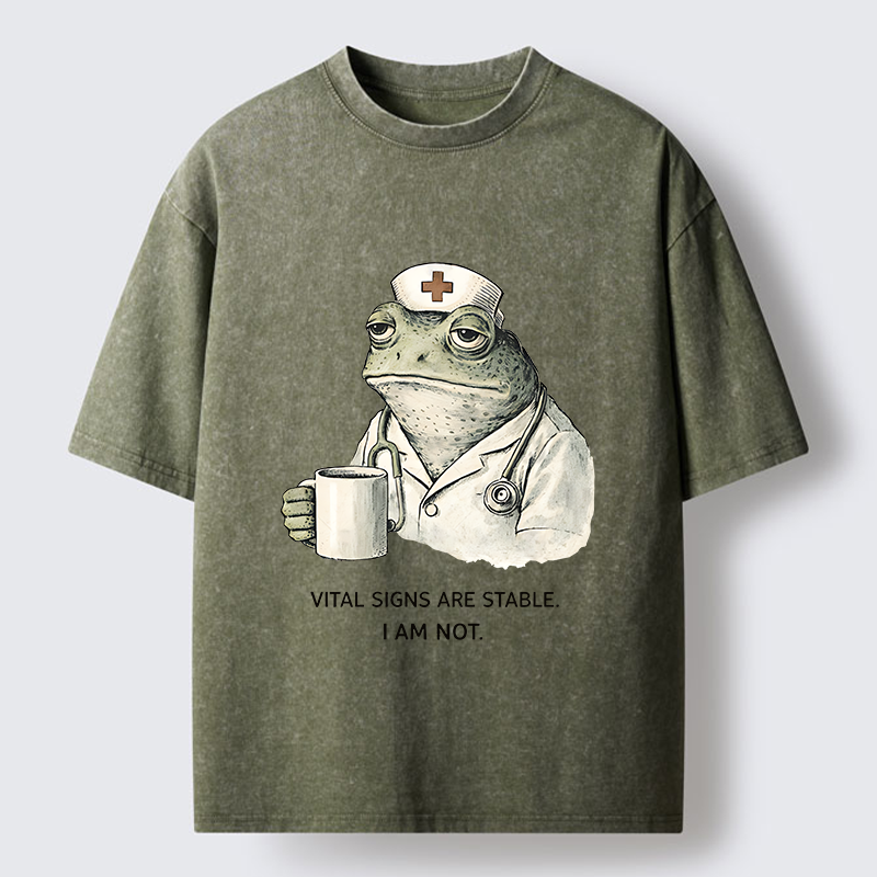 Tokyo-Tiger Melancholy Frog Washed T-Shirt