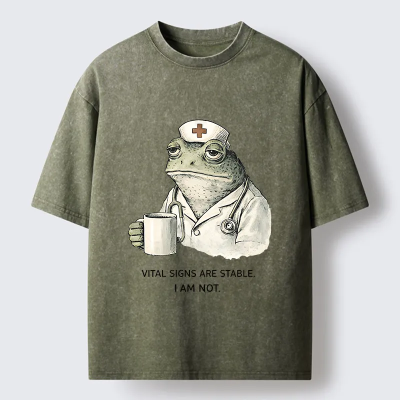 Tokyo-Tiger Melancholy Frog Washed T-Shirt