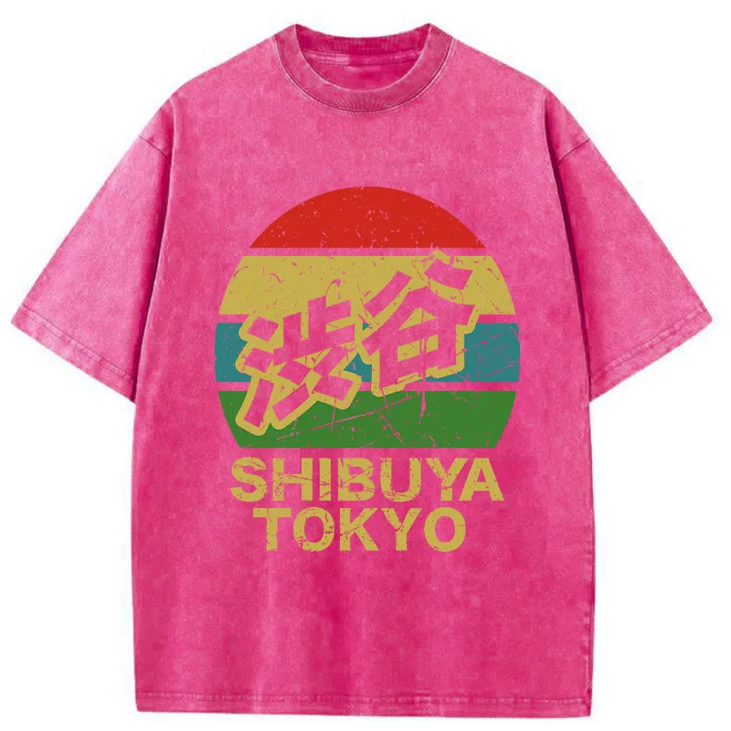 Tokyo-Tiger Shibuya Tokyo Washed T-Shirt