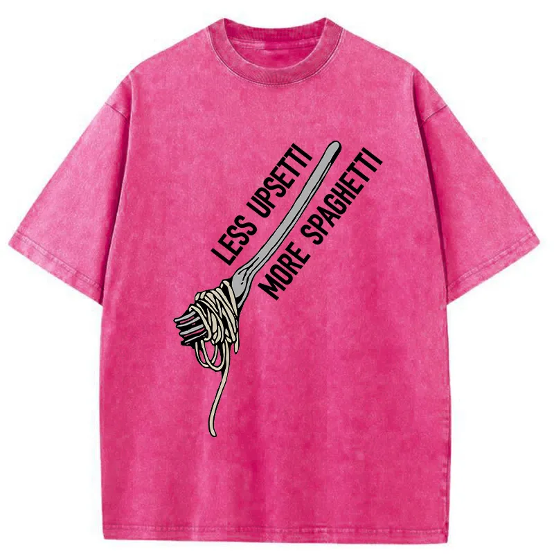 Tokyo-Tiger Less Upset More Spaghetti Washed T-Shirt