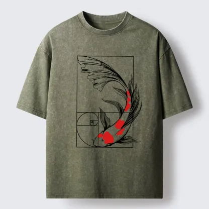 Tokyo-Tiger Golden Ratio Koi Washed T-Shirt