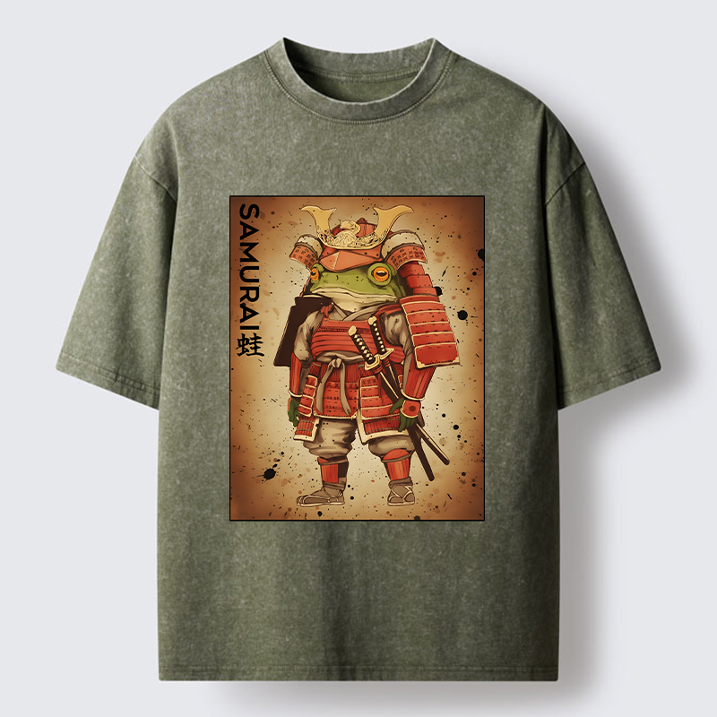 Tokyo-Tiger Frog Japanese General Washed T-Shirt