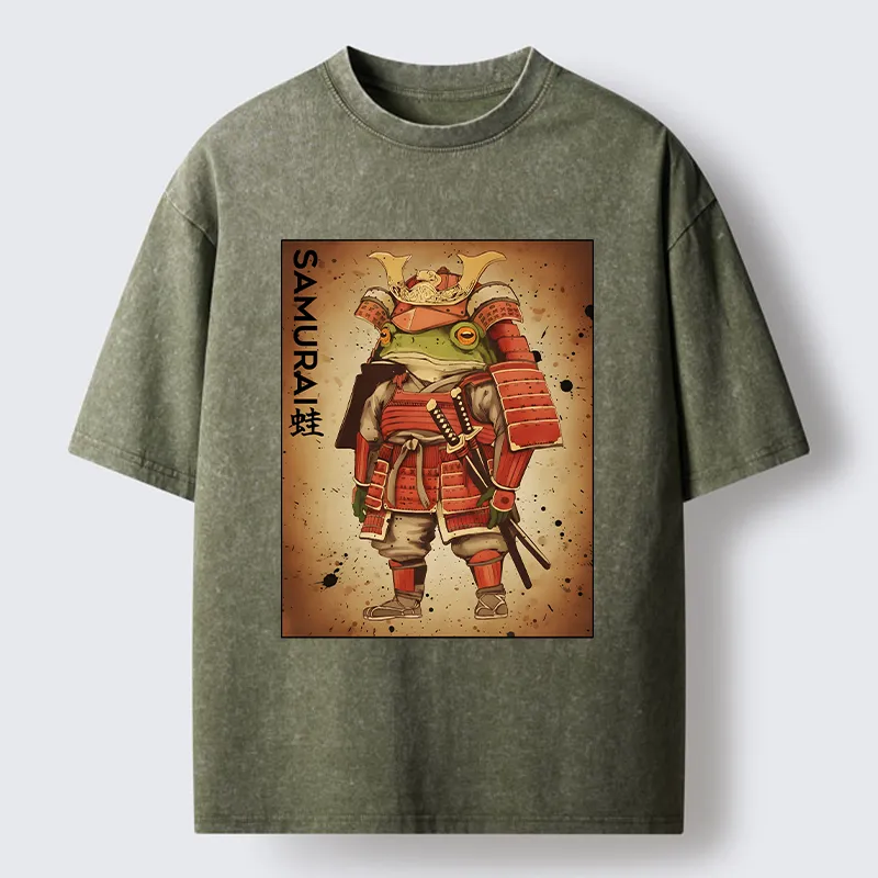 Tokyo-Tiger Frog Japanese General Washed T-Shirt