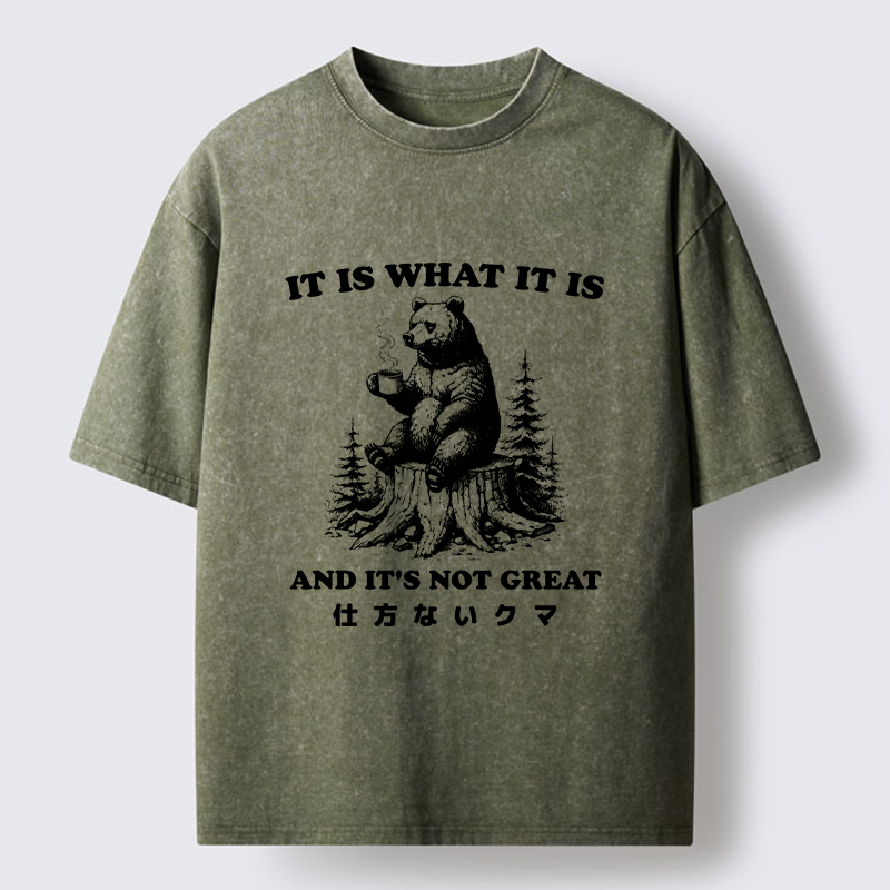 Tokyo-Tiger Melancholy Bear Washed T-Shirt