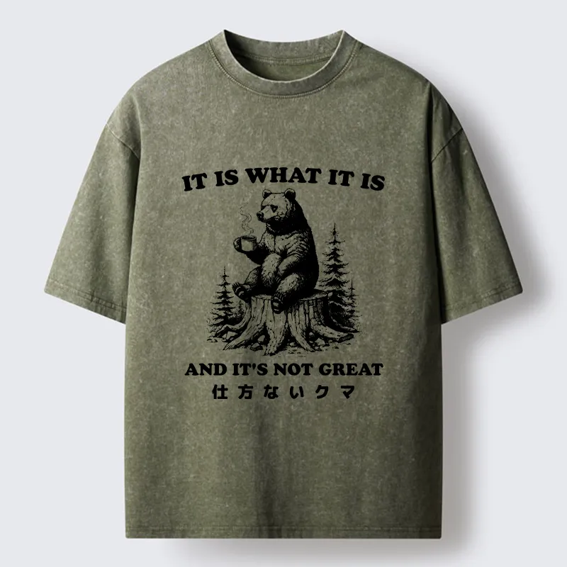 Tokyo-Tiger Melancholy Bear Washed T-Shirt