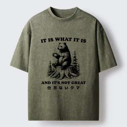 Tokyo-Tiger Melancholy Bear Washed T-Shirt