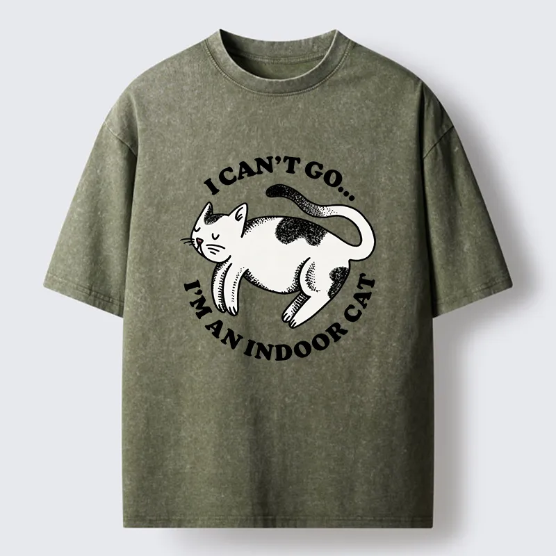 Tokyo-Tiger Indoor Cat Funny Washed T-Shirt