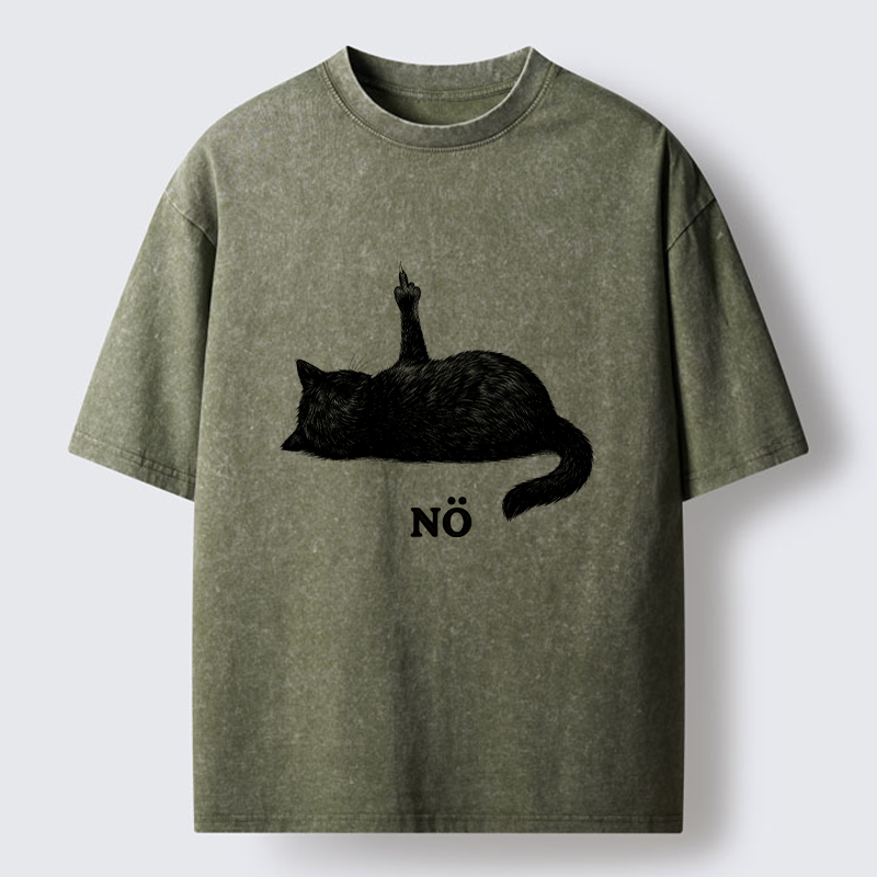 Tokyo-Tiger Cat Refused Washed T-Shirt