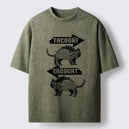 Tokyo-Tiger Taco Cat Washed T-Shirt