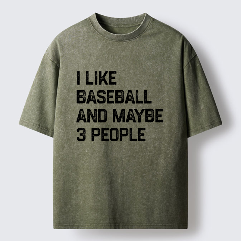 Tokyo-Tiger I Like Baseball Washed T-Shirt