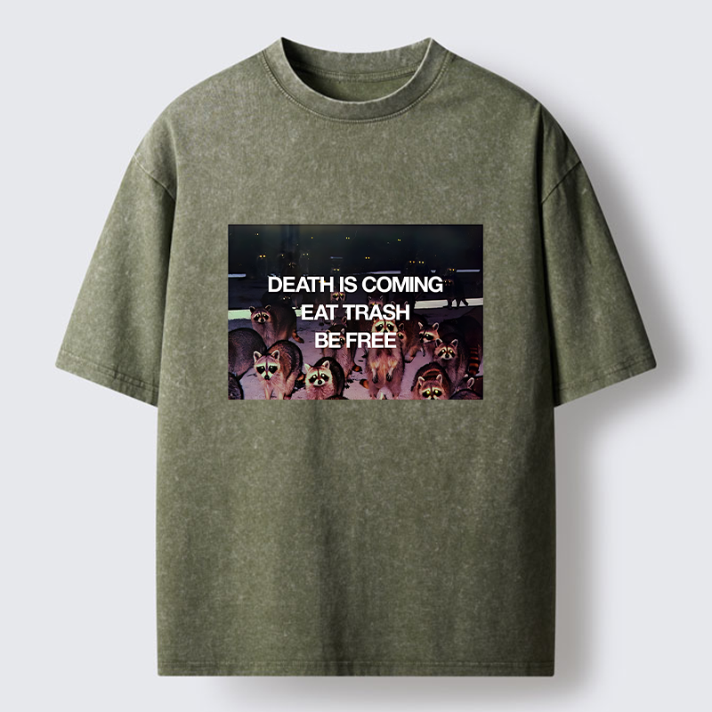 Tokyo-Tiger Groups Of Raccoons Washed T-Shirt