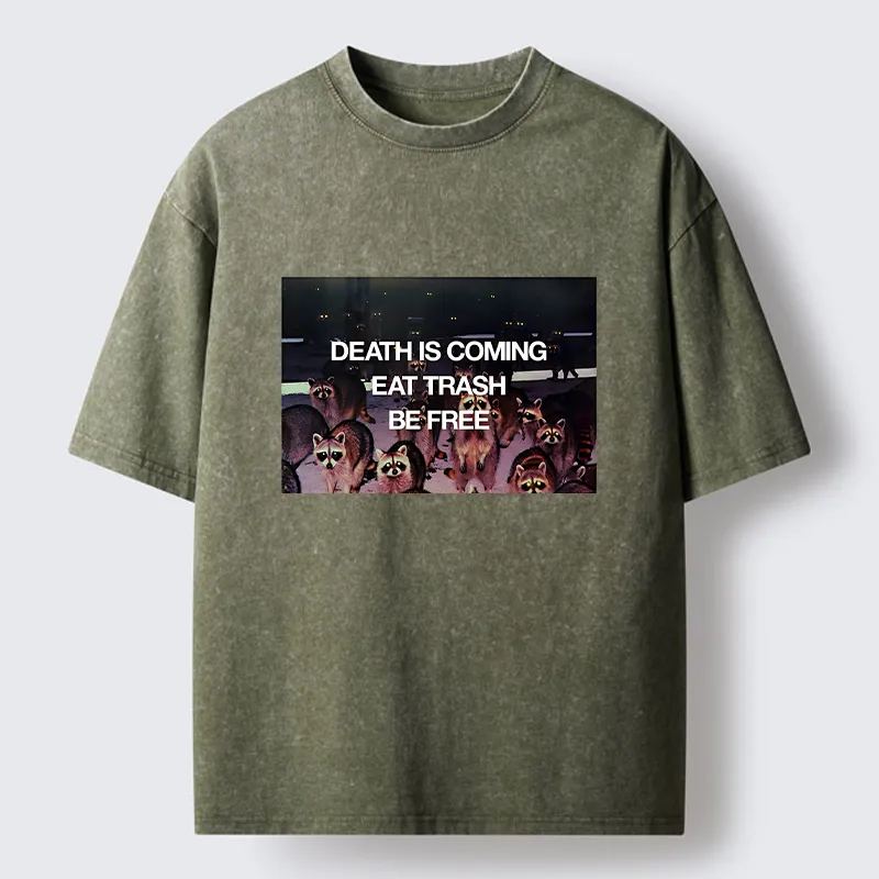 Tokyo-Tiger Groups Of Raccoons Washed T-Shirt