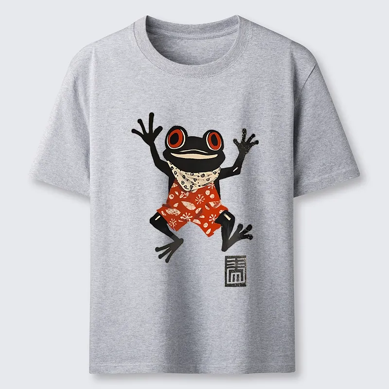 Tokyo-Tiger Japanese Happy Frog Ukiyoe Classic T-Shirt