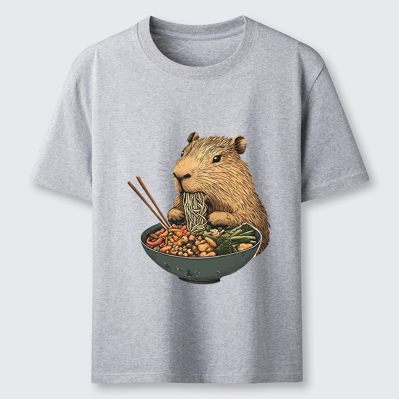Tokyo-Tiger Capybara Eating Ramen Funny Classic T-Shirt