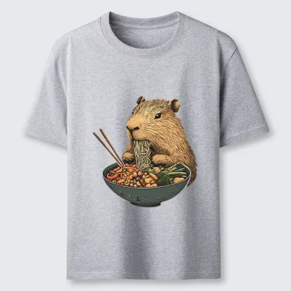 Tokyo-Tiger Capybara Eating Ramen Funny Classic T-Shirt