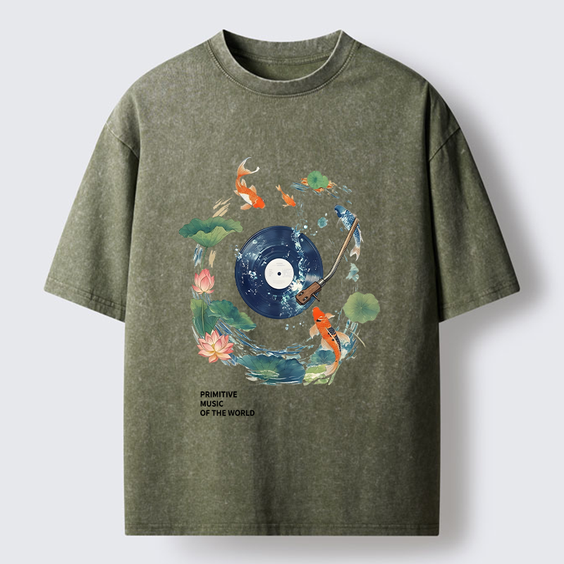 Tokyo-Tiger Underwater Record Washed T-Shirt