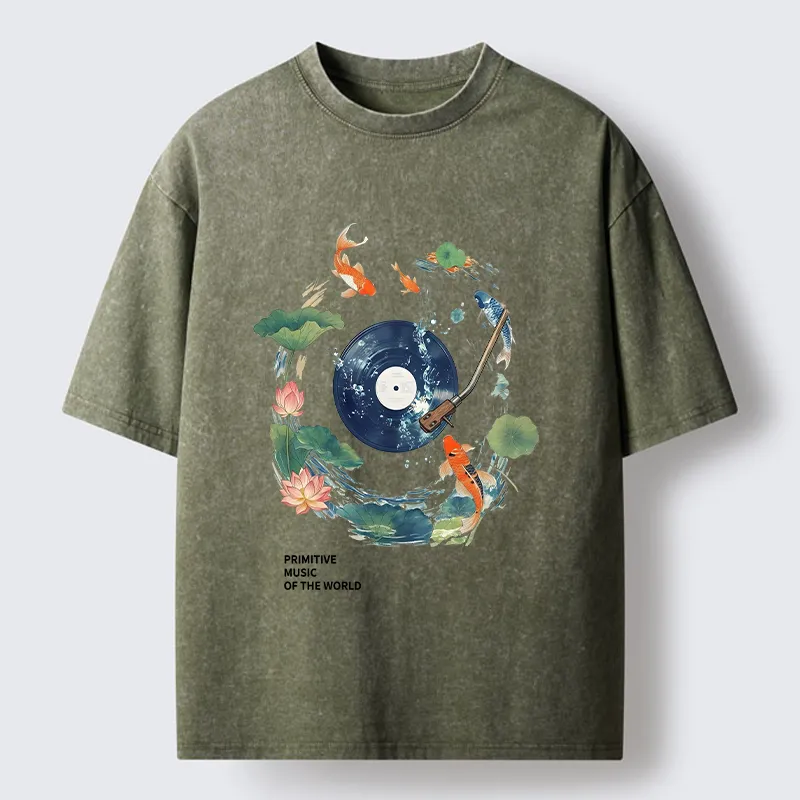 Tokyo-Tiger Underwater Record Washed T-Shirt