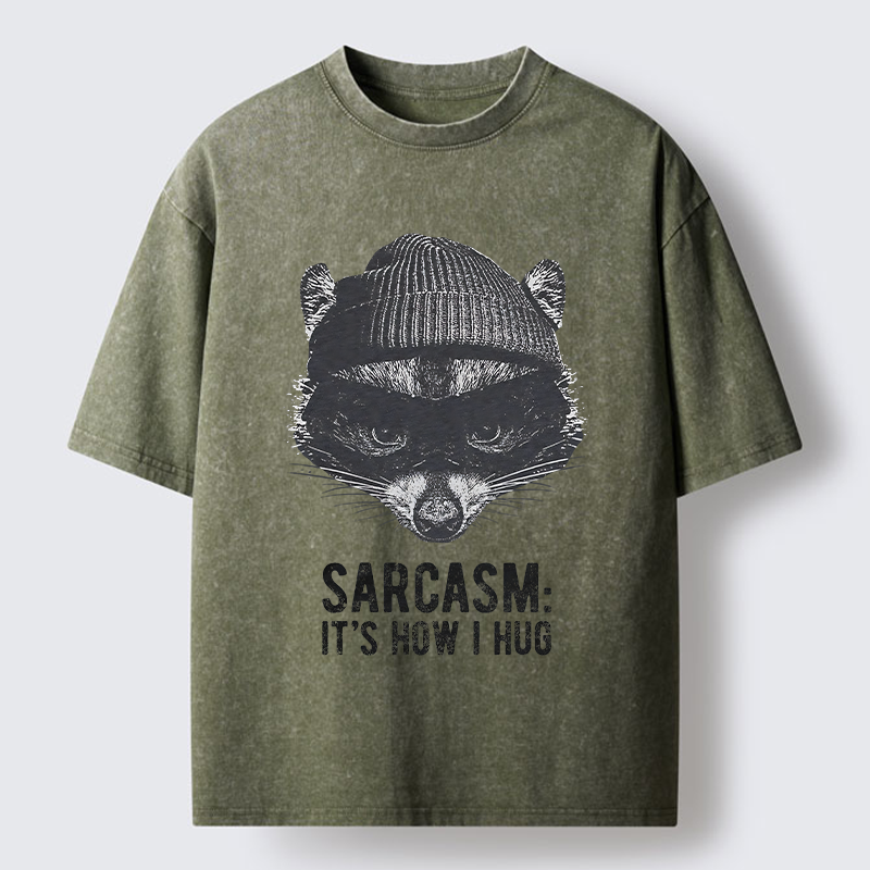 Tokyo-Tiger Raccoon's Sarcasm Washed T-Shirt