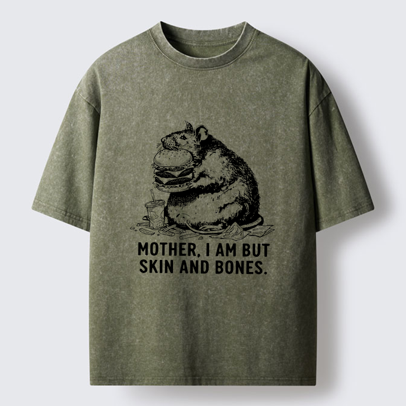 Tokyo-Tiger Obese Rat Funny Washed T-Shirt