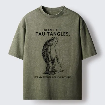 Tokyo-Tiger It's All Tau Tangles' Fault Washed T-Shirt