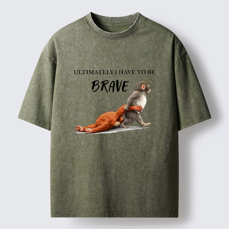 Tokyo-Tiger Punch Needs To Learn To Be Brave Washed T-Shirt
