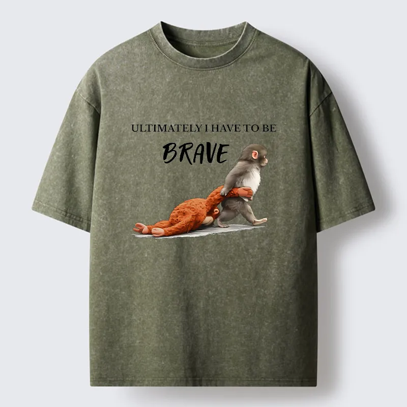 Tokyo-Tiger Punch Needs To Learn To Be Brave Washed T-Shirt