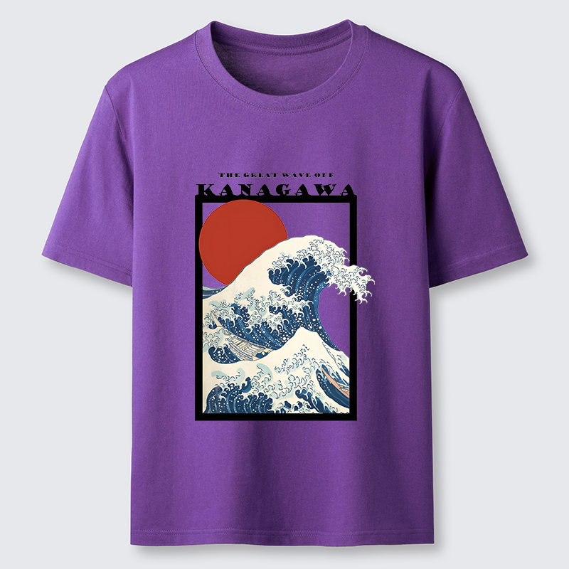 Tokyo-Tiger Minimalist Ukiyo-e Waves Classic T-Shirt