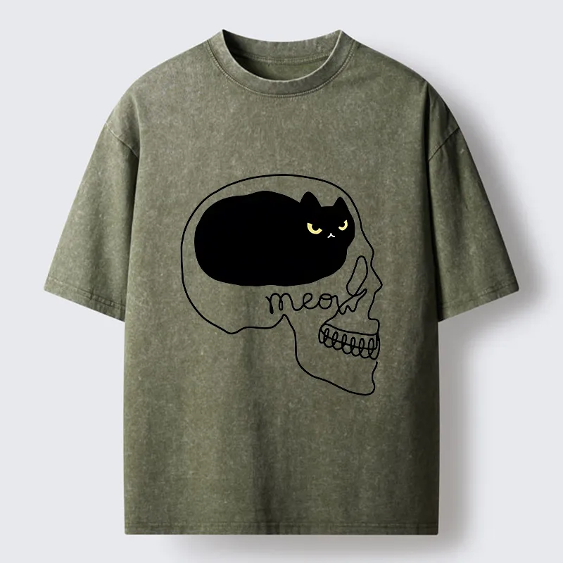 Tokyo-Tiger All I Can Think About Is Cat Washed T-Shirt