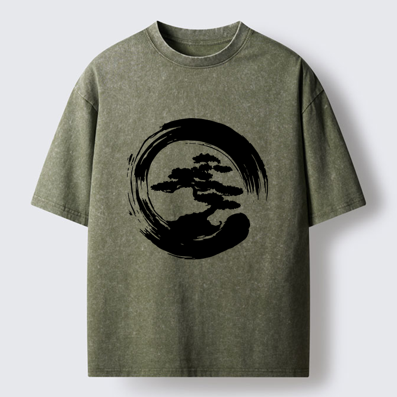 Tokyo-Tiger Zen Bonsai Washed T-Shirt