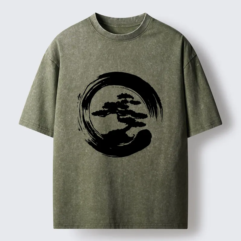 Tokyo-Tiger Zen Bonsai Washed T-Shirt