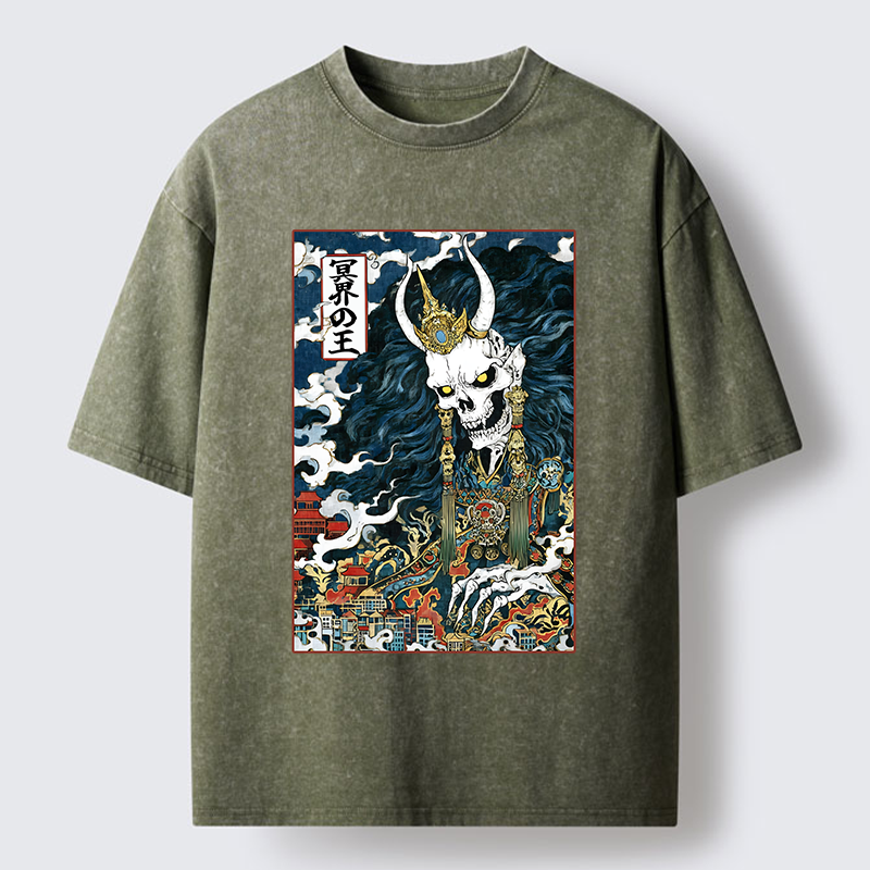 Tokyo-Tiger King Of The Underworld Washed T-Shirt