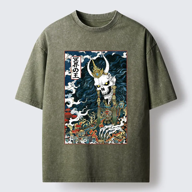 Tokyo-Tiger King Of The Underworld Washed T-Shirt