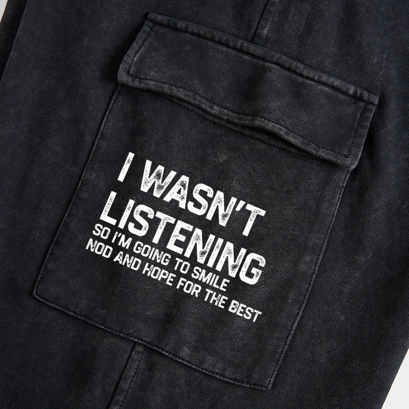 Tokyo-Tiger Indifferent To Everything Washed Utility Sweatpants