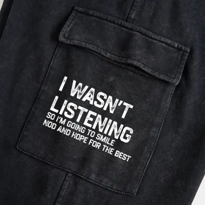 Tokyo-Tiger Indifferent To Everything Washed Utility Sweatpants