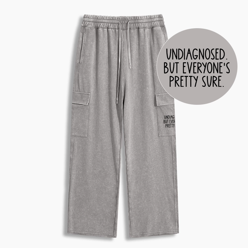 Tokyo-Tiger Self-diagnosed Illness Funny Washed Utility Sweatpants