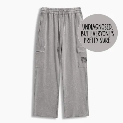 Tokyo-Tiger Self-diagnosed Illness Funny Washed Utility Sweatpants