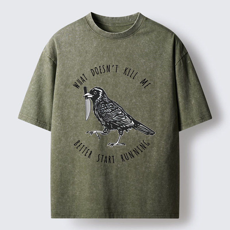 Tokyo-Tiger Clever Crow Washed T-Shirt