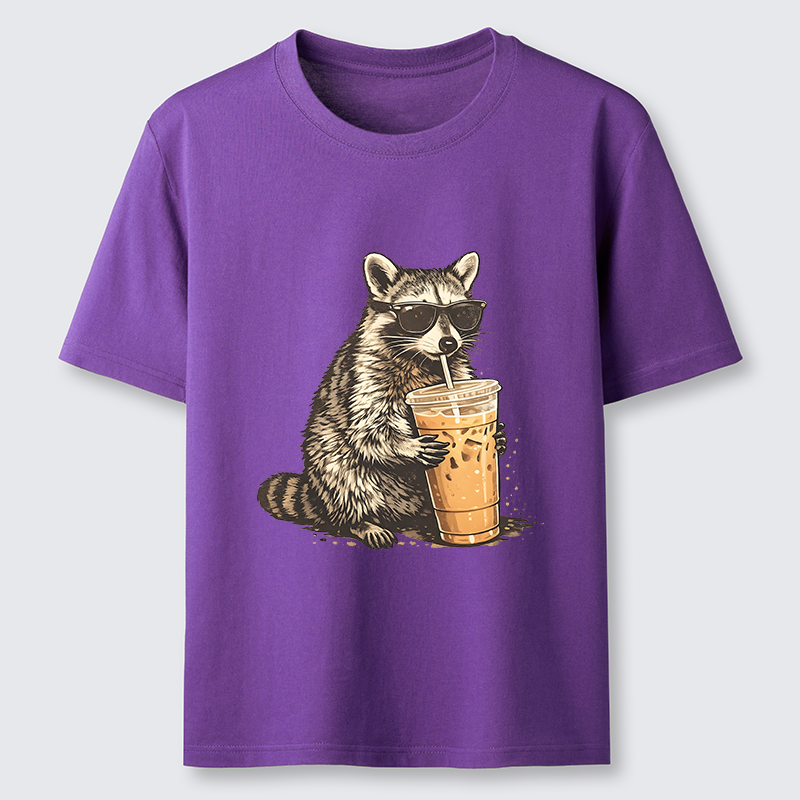 Tokyo-Tiger Raccoon Drinking Coffee Funny Classic T-Shirt