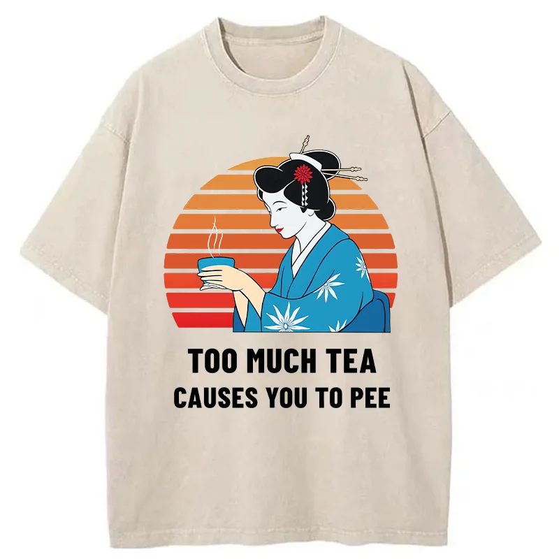Tokyo-Tiger Japanese Tea Joke Washed T-Shirt
