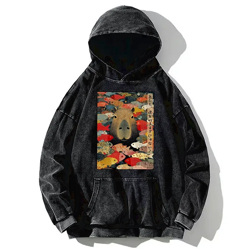 Tokyo-Tiger Am I Too Lovable? Washed Hoodie