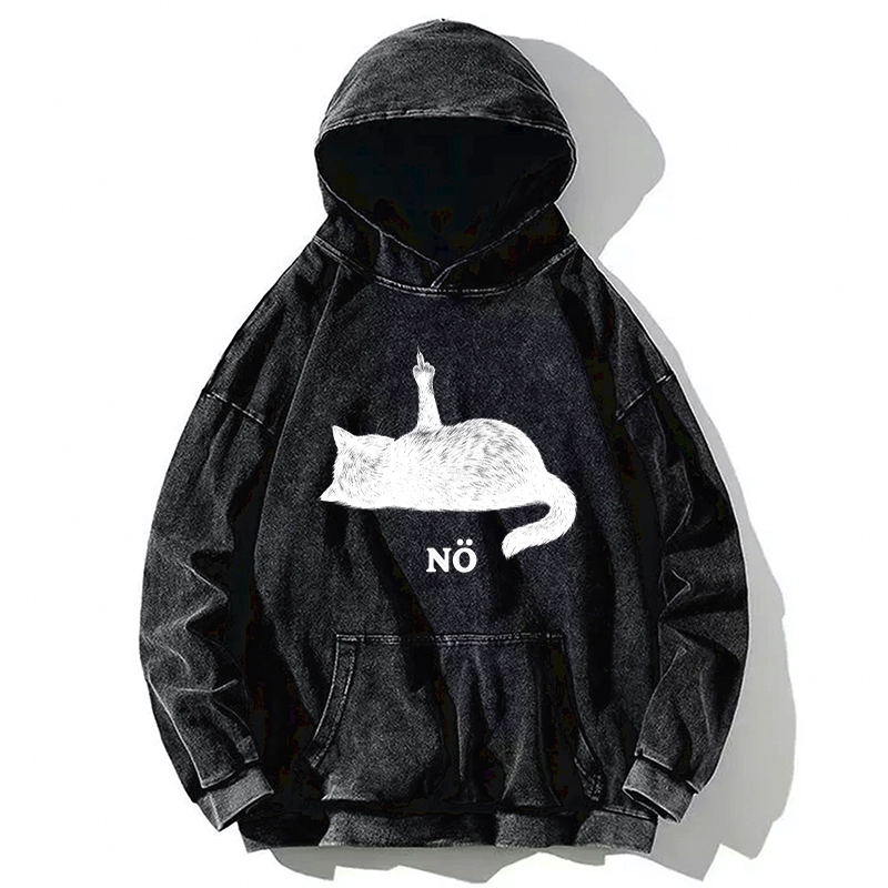 Tokyo-Tiger Cat Refused Washed Hoodie