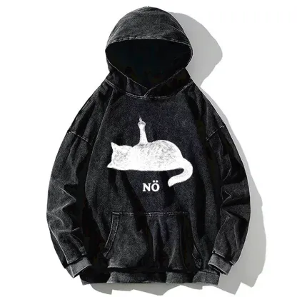 Tokyo-Tiger Cat Refused Washed Hoodie