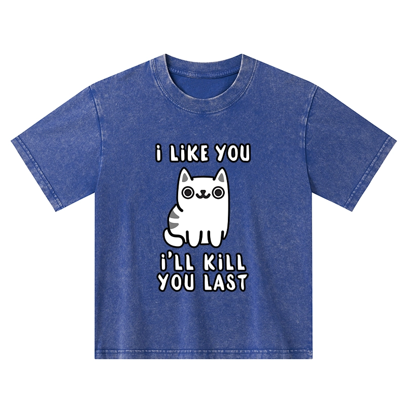 Tokyo-Tiger Cats And Humans Have A Love-hate Relationship Kids Washed T-Shirt