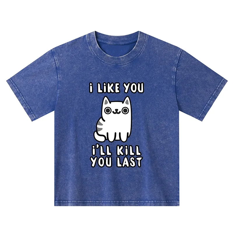 Tokyo-Tiger Cats And Humans Have A Love-hate Relationship Kids Washed T-Shirt