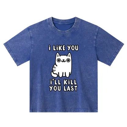 Tokyo-Tiger Cats And Humans Have A Love-hate Relationship Kids Washed T-Shirt