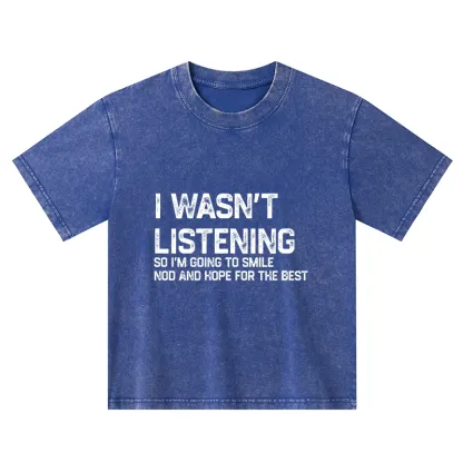 Tokyo-Tiger Indifferent To Everything Kids Washed T-Shirt