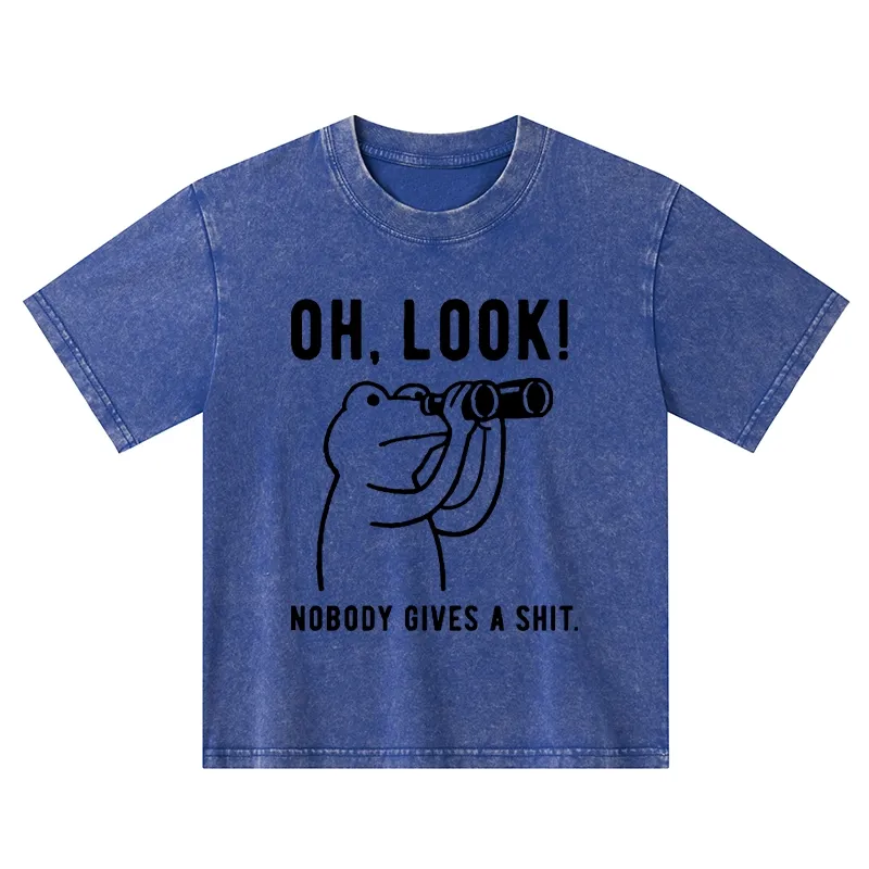 Tokyo-Tiger Frog of Indifference Kids Washed T-Shirt